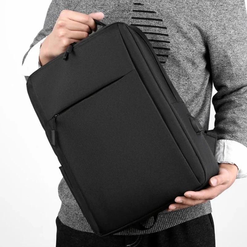 15,6-дюймовый мужской рюкзак для ноутбука, нейлоновый дорожный мужской рюкзак для ноутбука, USB-зарядка, компьютерные школьные рюкзаки, водонепроницаемая сумка для мужчин