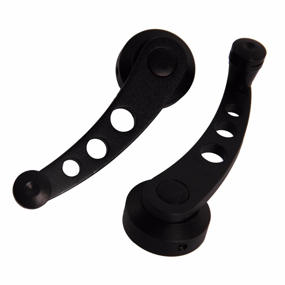 Black Billet Aluminum Car Window Crank Handle Winder Styling Truck Auto Riser Handle Lever Kit Auto Accessores