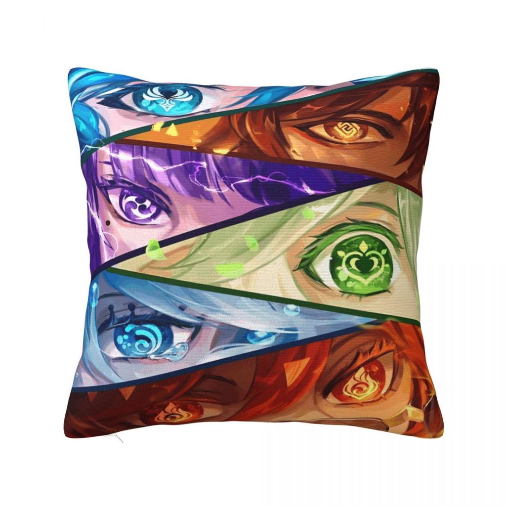 Yae Miko Genshin Impact Printing Pillowcase Cushion Cover Pillow Covers Soft And Sweet Home Decoration Zippered Multi-Size