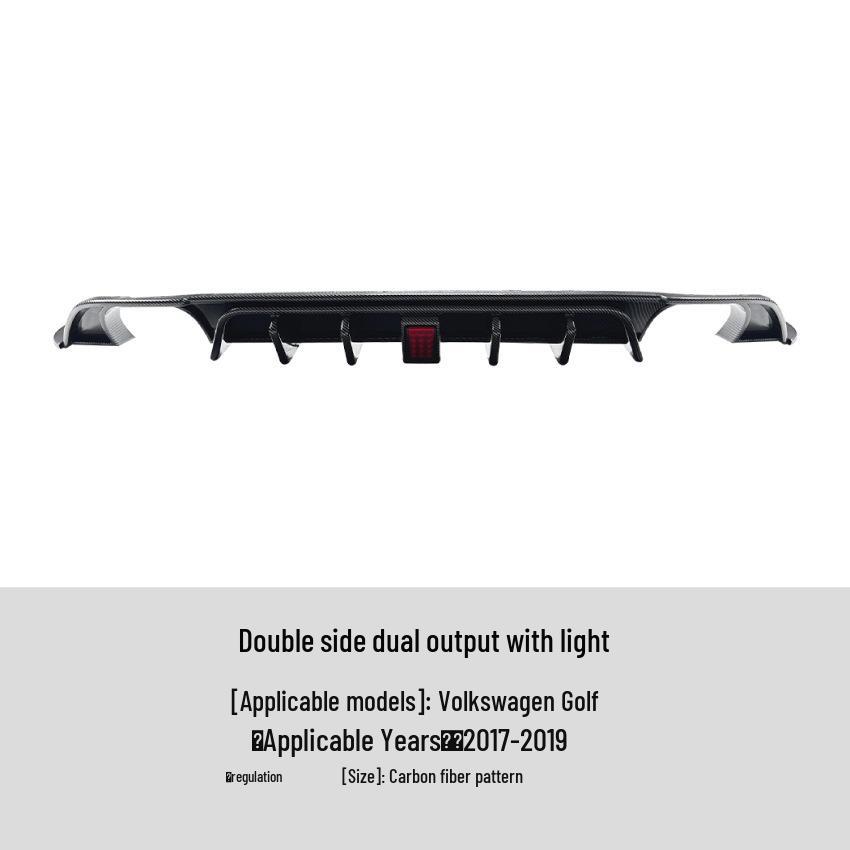 Compatible with Volkswagen Golf MK7.5 TCR GTI (2017-2019) Rear Lip Spoiler.