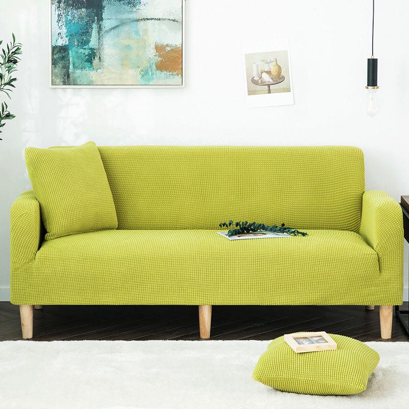 Утолщенный эластичный чехол для дивана в гостиной, бархатный чехол для дивана, пыленепроницаемые растягивающиеся чехлы для секционного дивана, чехол для дивана в форме буквы L
