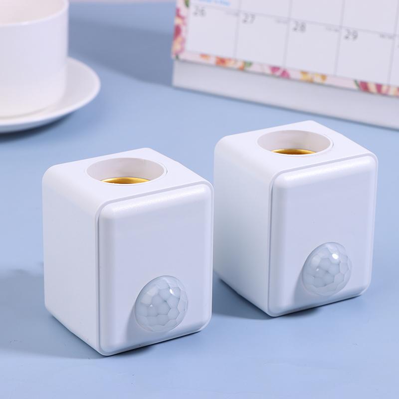 Настенный светодиодный держатель лампы с инфракрасным датчиком присутствия человека Ac110-240V, интеллектуальная задержка E27, адаптер головки лампы с винтовым портом