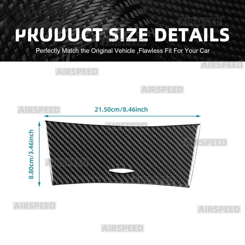 Real Soft Carbon Fiber Sticker For Mercedes CLS C219 2004 2005 2006 2007 2008 2009 2010 Car Central Control Gear Storage Panel.