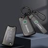 Zinc Alloy Leather Car Flip Remote Key Fob Case Cover Bag For Skoda Octavia Kodiaq Karoq Protector Shell Keychain Accessories EH4