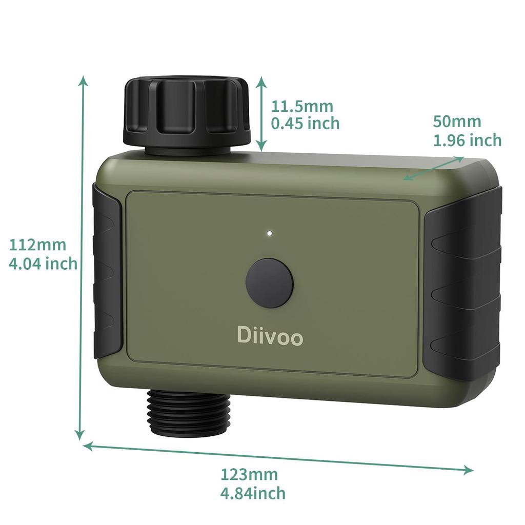 Diivoo Интеллектуальный таймер спринклера Wi-Fi на 1/2/3 зоны с системой капельного орошения для внутреннего и наружного использования