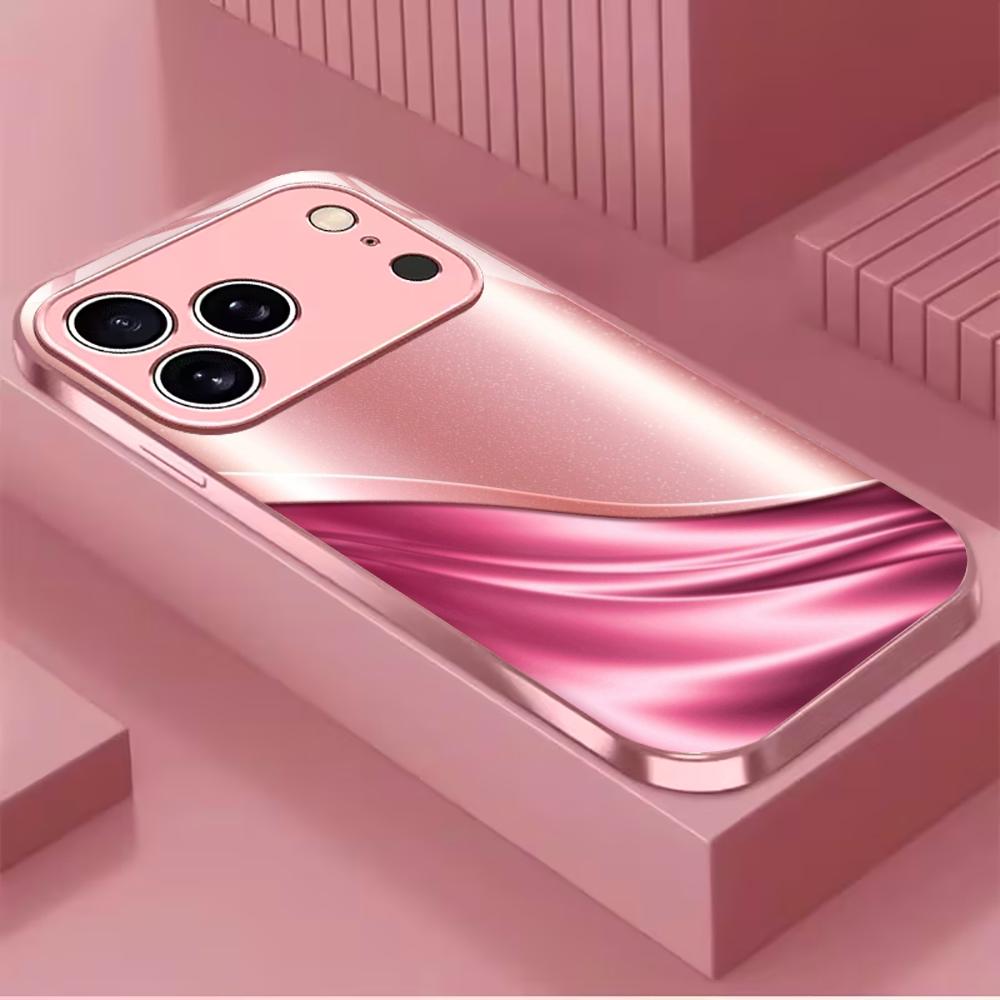 Посеребренный Чехол из Закаленного Стекла для Телефона для iPhone Чехол для 11/12/13/14/15/16/17 Pro MAX