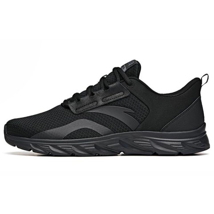 Anta Comfortable Shock Absorbing Non-Slip Durable Low-Top Running Shoes Men Sneaker Black 912145523-1