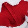 Платье тонкой работы, меховой воротник, колокольчики, декор с бантом, праздничное платье для кошки и собаки, домашнее животное