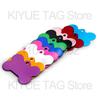 KIYUE 100 Pcs Blank Bone Shaped Dog Tag Cat Tags Personalized Small Pet ID Aluminum Alloy Label Name Plate