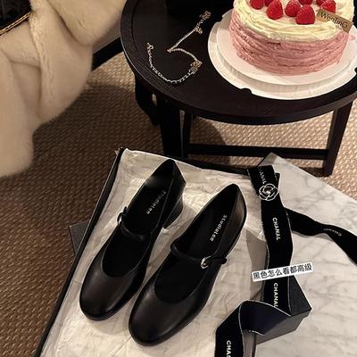 Виноградная мать новая темпераментная сестра~ круглая голова, мелкий вырез, одно слово с работой, тонкий толстый каблук, одинарные туфли Мэри Джейн