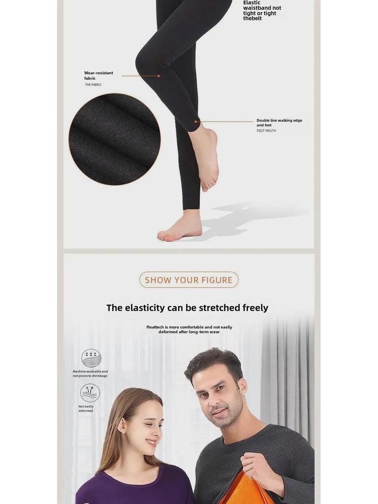 Термобелье Golden Velvet для мужчин и женщин: Утепленный, однослойный, утепленный осенний костюм для взрослых и пар