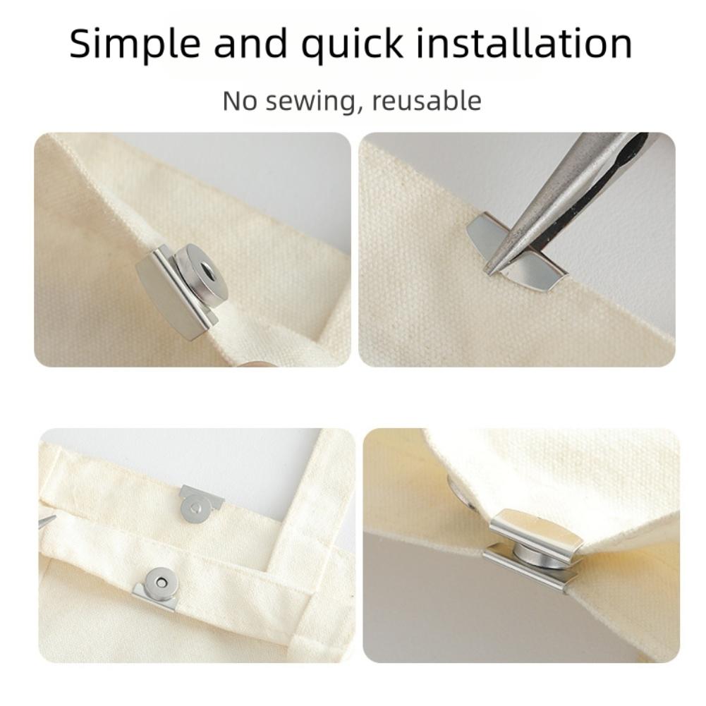 20 шт. Бесшовные металлические магнитные застежки Не требуется шитье Зажим для кармана сумки Застежка для кошелька DIY Детали и аксессуары для крафтовых сумок