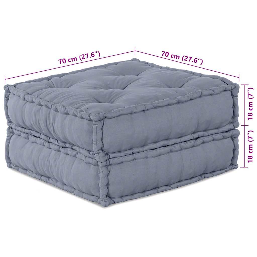 Modular Sofa Set 4 pcs Grey Fabric