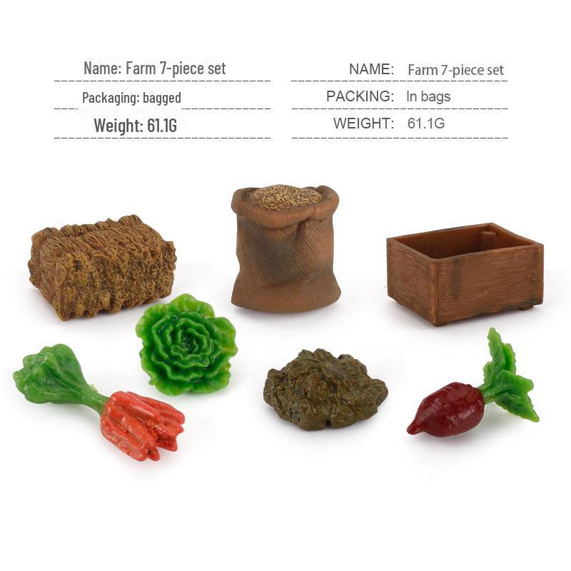 Набор фермерских инструментов ручной работы: Вилы для корма, газонокосилка, щетка, аксессуары для корма для настольного песочного стола, сцена для моделирования