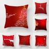 Merry Christmas Throw Pillow Cover Christmas Red Throw Pillow Cover For Sofa Home Decor