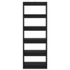 Bookshelf Black Oak Effect 60 x 30 x 166 cm Engineered Wood
