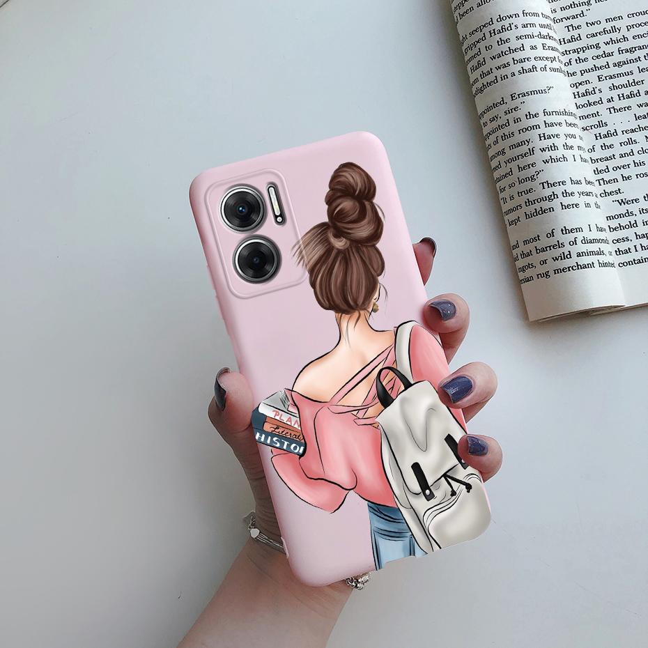 Case For Xiaomi Redmi 10 5G Case Silicone Soft Cute Pretty Girls Cover Funda For Xiaomi Redmi 10 5G 22041219G 22041219NY Bumper