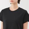 Женское охлаждающее однотонное платье с коротким рукавом MUJI, Черный, Женский S