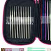 100pcs Crochet Hooks Set Colorful Metal Aluminum Knitting Crochet Needle Set With Crochet Bag