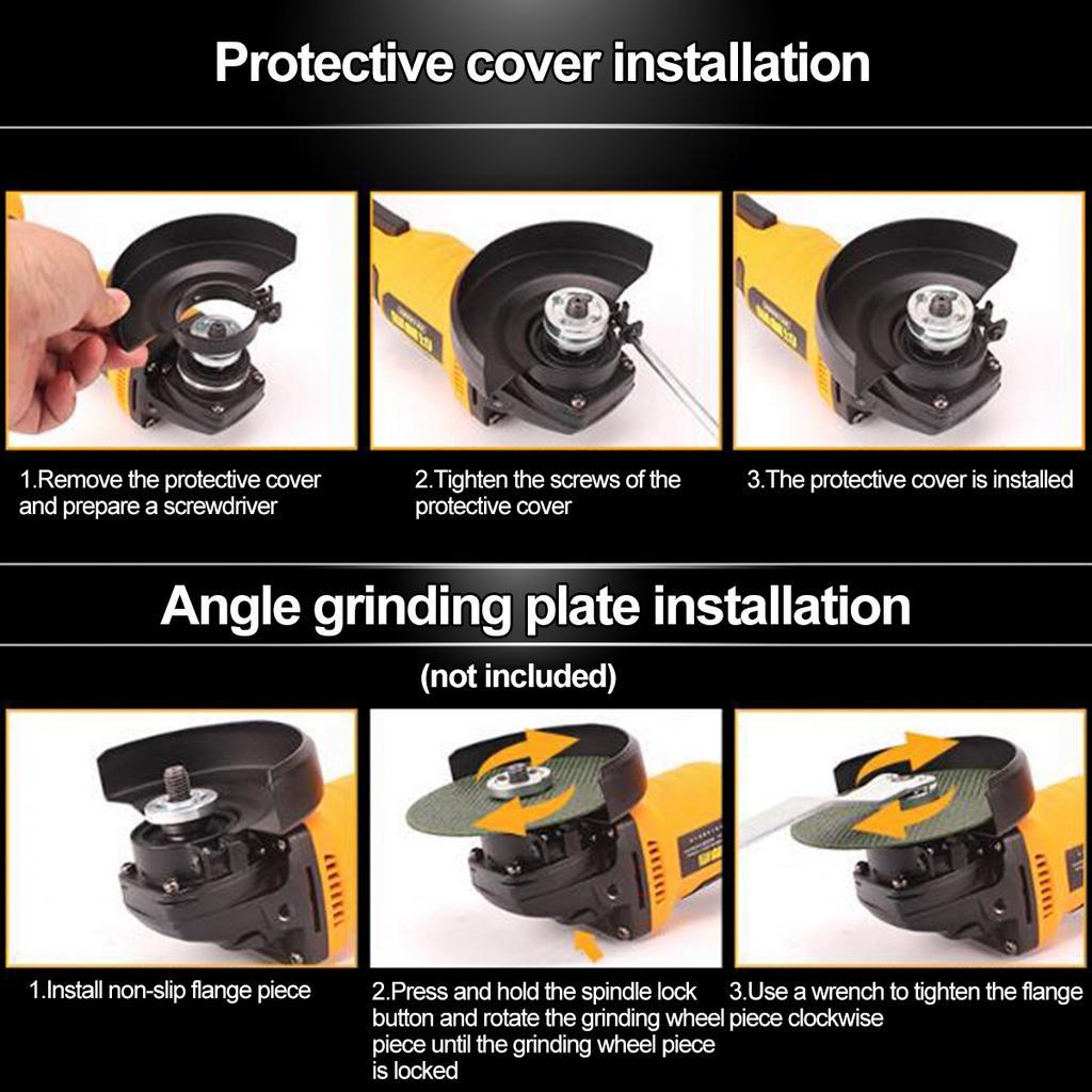 Angle Grinder Grinding Machine Electric Grinding Machine 18V 68000MAH Grinding Cutting Grinding Metal Power Tool 1/2xBattery