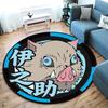 Classic Japanese-style cartoon Demon Slayer round rug, home soft decorative anti-slip yoga mat and chair mat, outdoor floor mat carpet K34