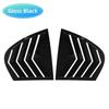 2 PCS For BMW 5 Series E60 2004-2010 Carbon Fiber Look/Gloss Black Rear Side Window Louver Shutter Trim Cover
