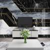 Modern Black and White Blue Mural 3D Striped Geometric Marble Wallpaper Living Room Tv Background Wall Decoration Wall Mural
