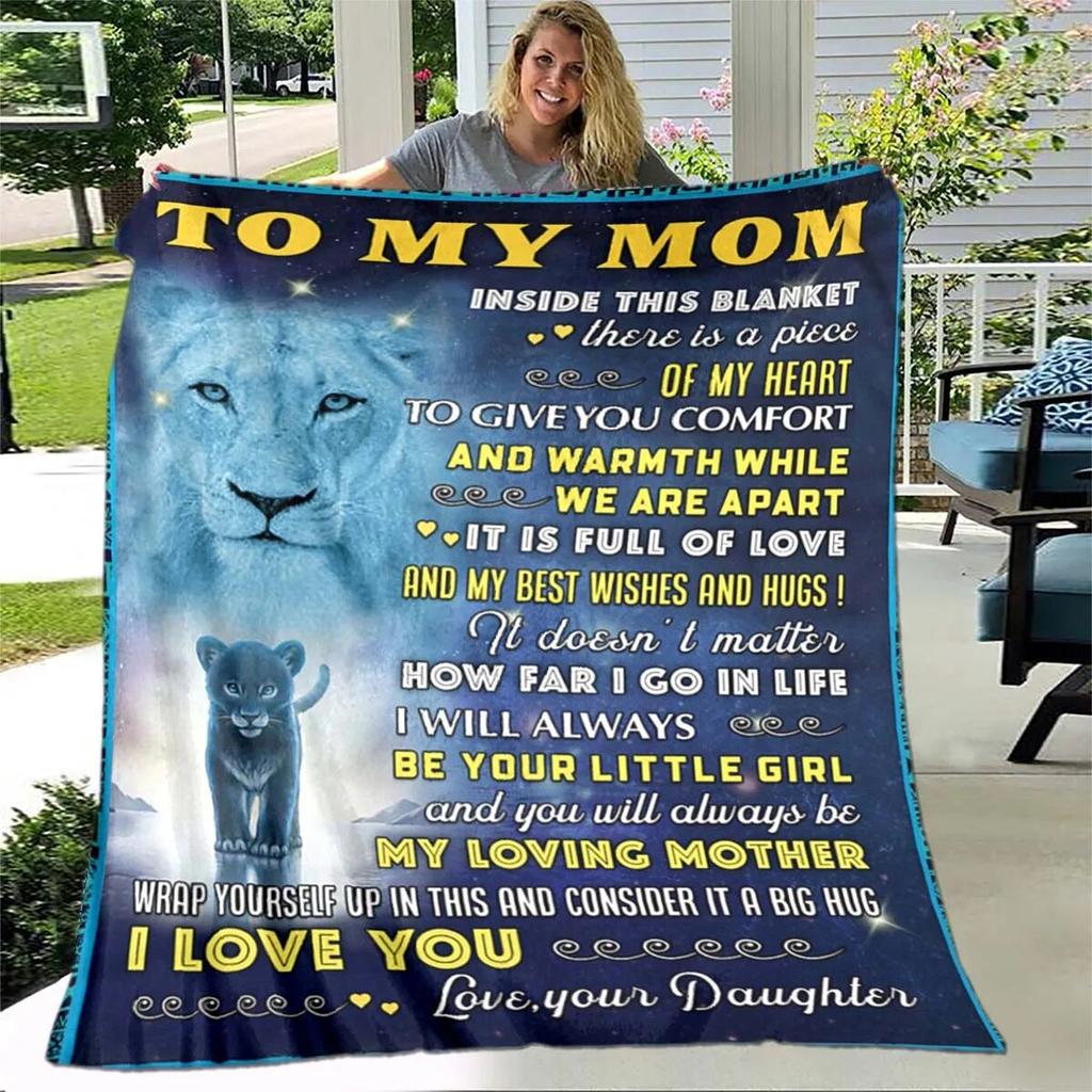 Одеяло для дочери с принтом, фланелевое одеяло для дивана, одеяло для моей дочери, Лев, Тигр, люблю тебя, мама, папа, волк, подарки для дочери