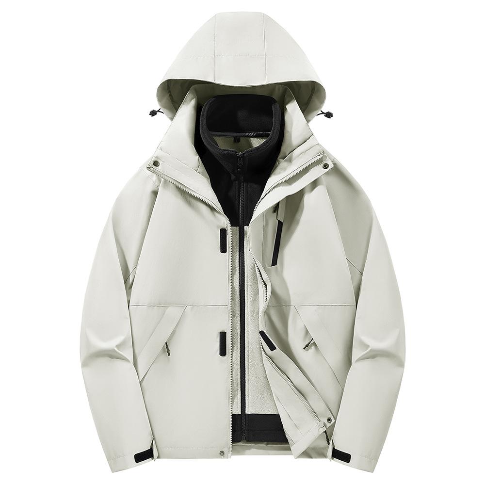 Large Size Three-in-one Jacket, Men's Jacket, Windproof Jacket, Large Size Detachable Jacket