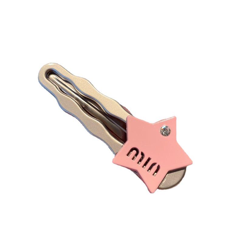 Серебристо-серый зажим-уточка «Звезда» - Модный аксессуар для челки