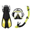 Маска для дайвинга с защитой от удушья, трубка для дыхания, ласты, набор для снорклинга из трех предметов, снаряжение для дайвинга на открытом воздухе, очки для дайвинга для взрослых, набор для снорклинга