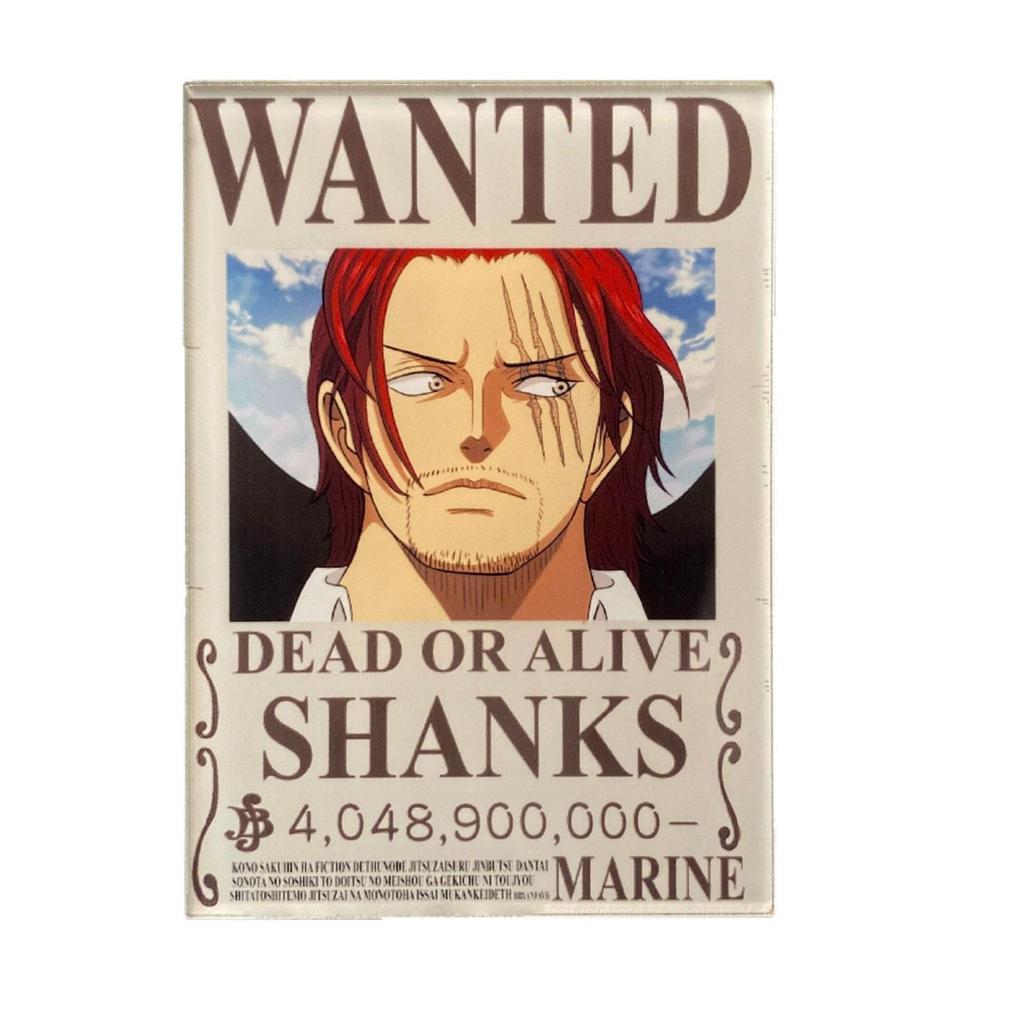 Creative One Piece Wanted Poster Magnet - Anime Cartoon Fridge Decor & Message Sticker