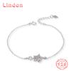 Lindon женский циркон стерлингового серебра 925 пробы ювелирные изделия геометрический браслет из бисера-цепочки модный тонкий свадебный подарок для подруги