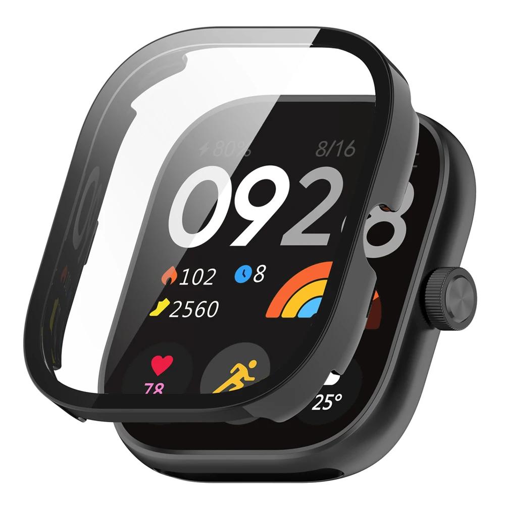 Чехол из закаленного стекла для Xiaomi Redmi Watch 4, аксессуары, защитная пленка для экрана All Around 9H, жесткий бампер из ПК для Redmi Watch4, чехол