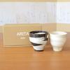 Teacup Pair Present Gift Boxed Stylish Arita Ware Naru Couple Teacup Ceramic Made in Japan