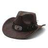 Suede Western Cowboy Hat With Characteristic Texture British Retro European And American Outdoor Cycling Sunshade Jazz Top Hat