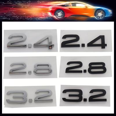 3D Премиум 2.4 2.8 3.2 3.6 4.2 4.6 Наклейка с логотипом Значок на задний бампер Эмблема на крышку багажника Авто Аксессуары