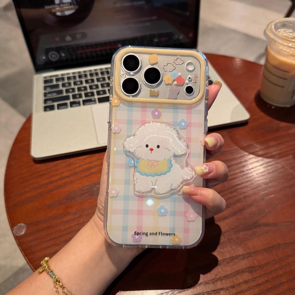 3D милая наклейка с собакой для чехлов iPhone 17 Pro Max/15/14