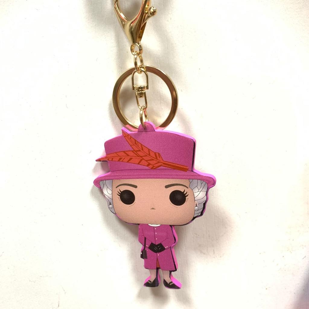 Королева Елизавета II Розово-красный Брелок Подвеска Сувенир Аксессуар для сумки Подарок