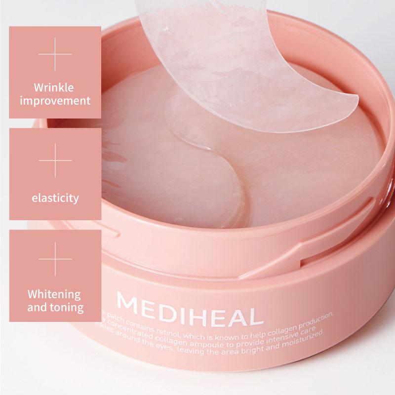 Mediheal Ампулы для глаз с ретинолом и коллагеном, 60 листов, крем для глаз, шеи, на флисовой подкладке, осветление лба, эластичное отбеливание