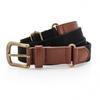 Mens Faux Leather And Canvas Belt