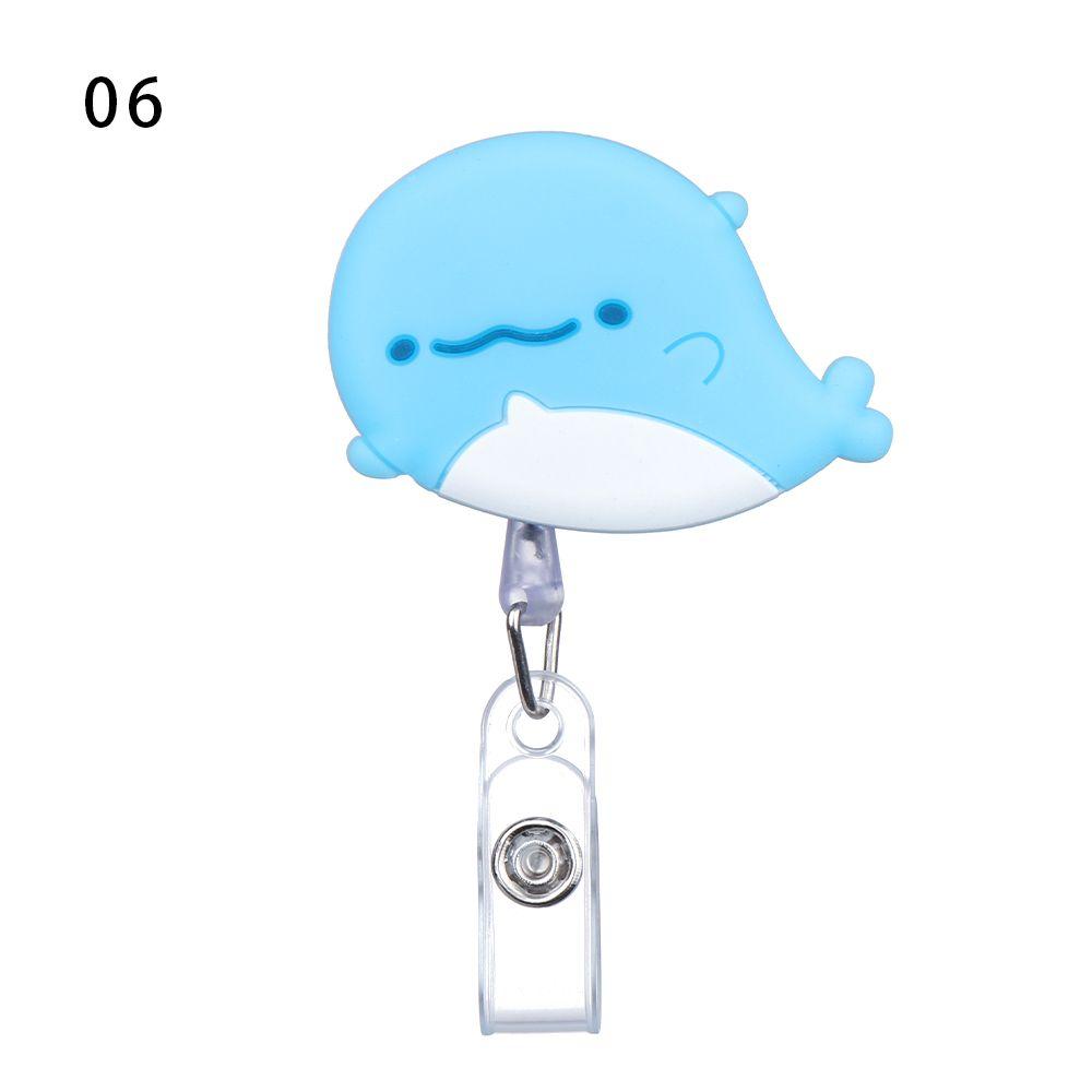 Clip Fruit Accessories Flower Cartoon Silicone Badge Reel ID Badge Card Clips Colorful Badge Holder