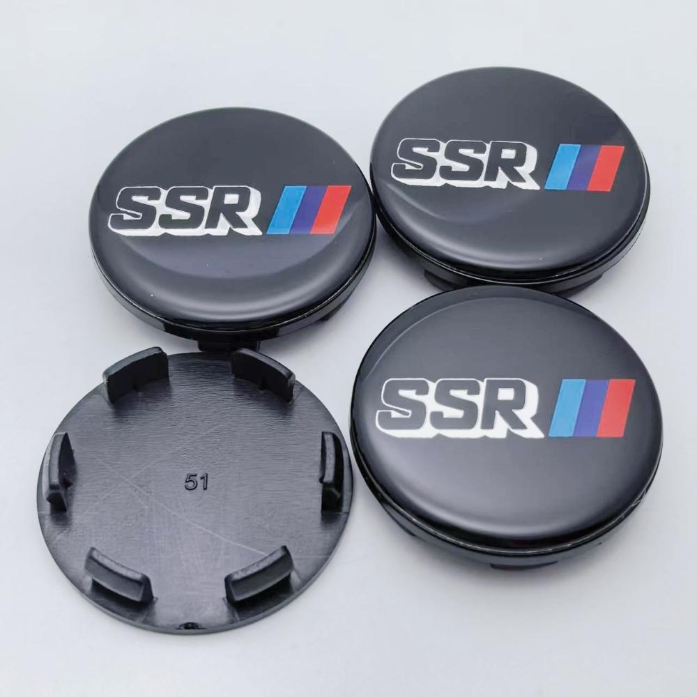 4 шт. 51 мм 46 мм Логотип SSR Значок Наклейка Центральные колпачки колес автомобиля Колпаки ступицы колеса Колпак диска Пылезащитный колпак ступицы Замена Автоаксессуары