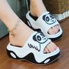 Fashion Panda Slippers for Women Summer Height Increasing Shoes for Girls Thick-soled Slippers Thick-soled Beach Slippers Animal
