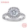 Lindon Classic 925 Sterling Silver Zircon Ring Ladies Jewelry Wedding Promise Party Gift