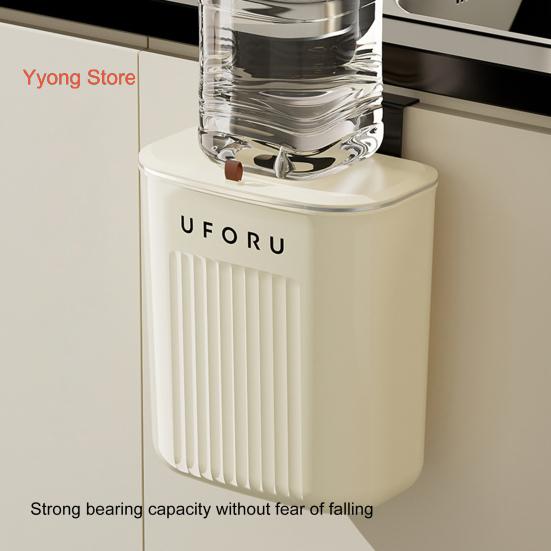 Enlarge Caliber Hanging Trash Bin with Lid Punching Free Strong Load-bearing Kitchen Large Capacity Wall Mounted Garbage Can Household Products