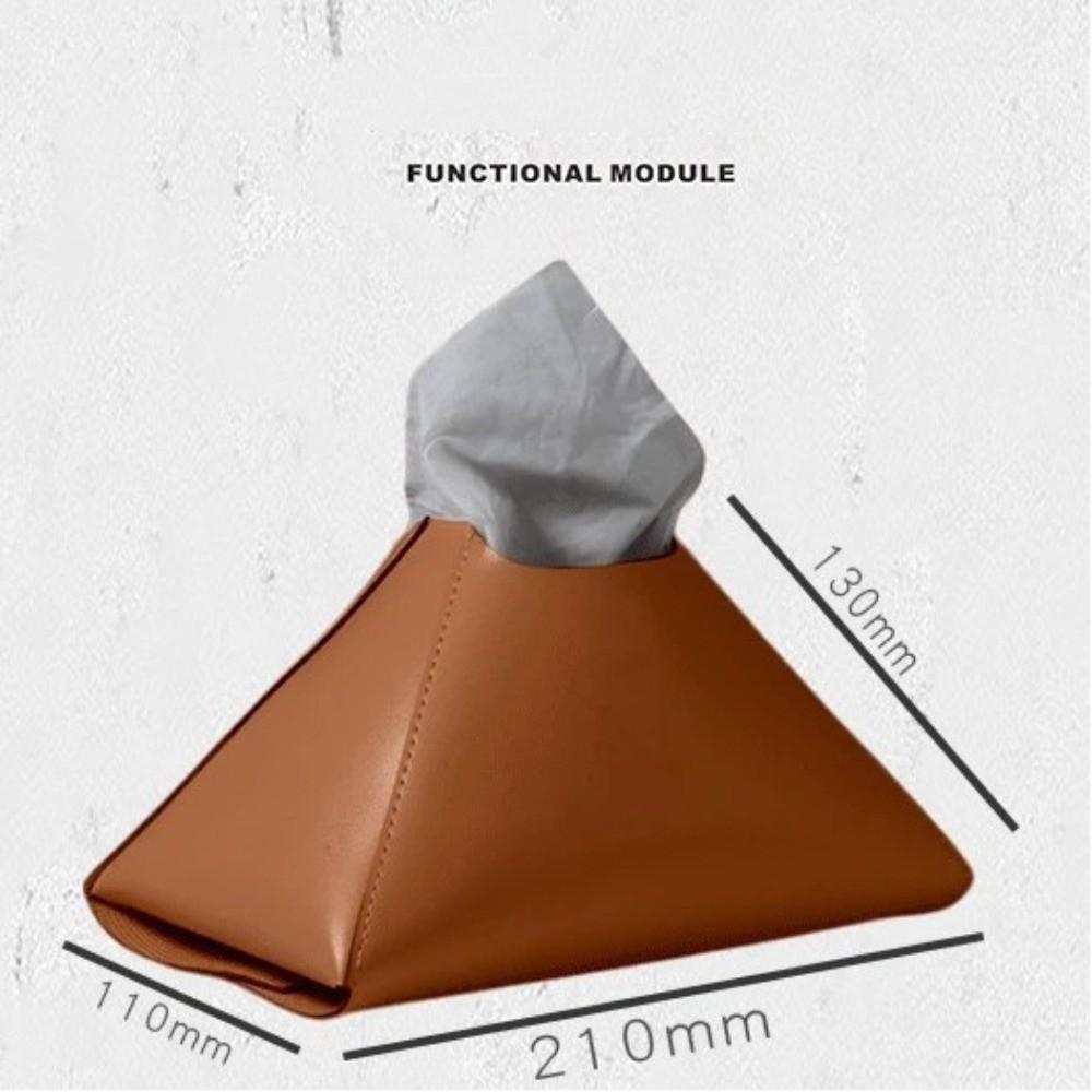 PU Leather Leather Tissue Box Solid Color Pull-Out Paper Towel Holder Box Paper Towel Holder Home
