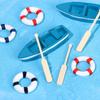 Home Decor DIY Micro Landscape Boat Sea View Ornaments Paddle Mini