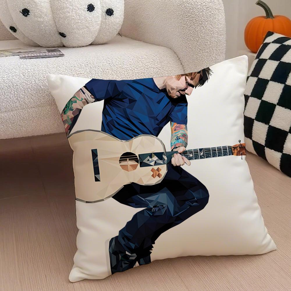 eEd Sheeran Music Idol Cushion Cover Throw Pillow Cover Hidden Button Durable Polyester Chair Cushion