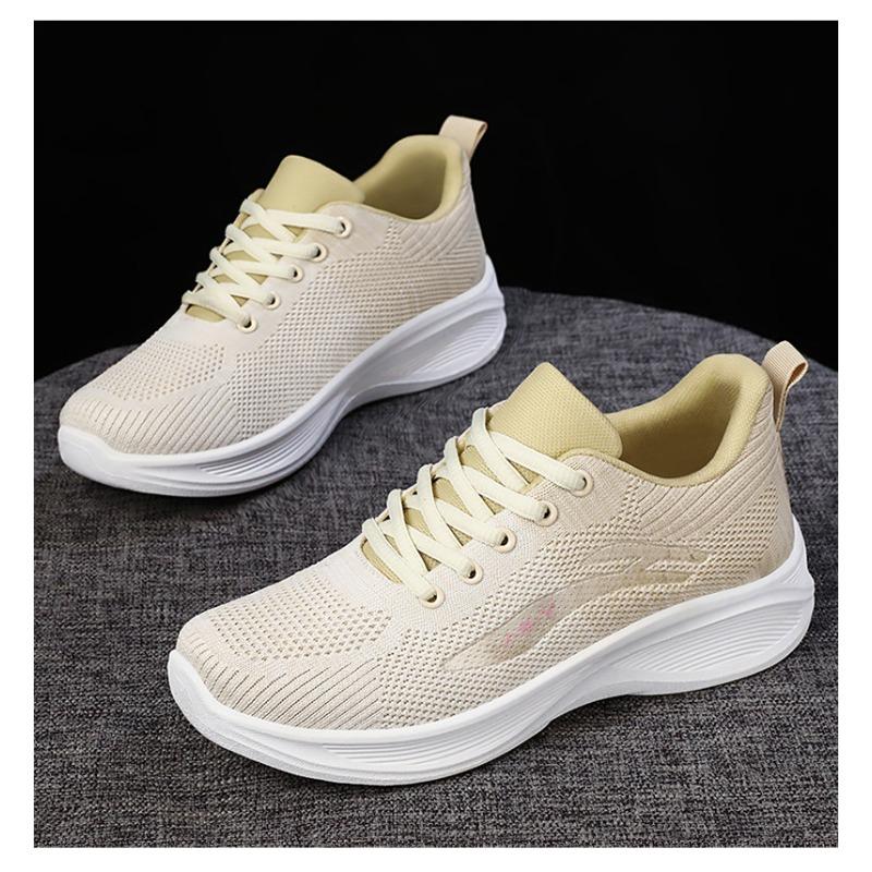 Женская обувь 2024, весенняя повседневная спортивная обувь на мягкой подошве, дышащая обувь с сеткой, кроссовки большого размера
